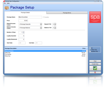 Spa Software Packages