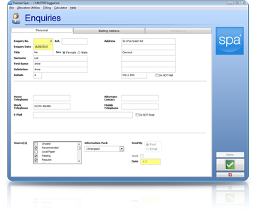 Spa Management Software Enquiries