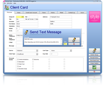 Salon Software SMS