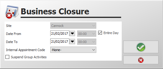 Column closure admin