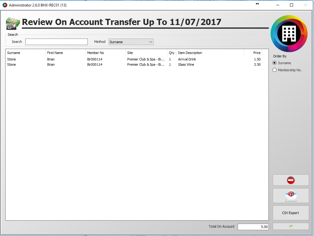 OnAccountTransfer